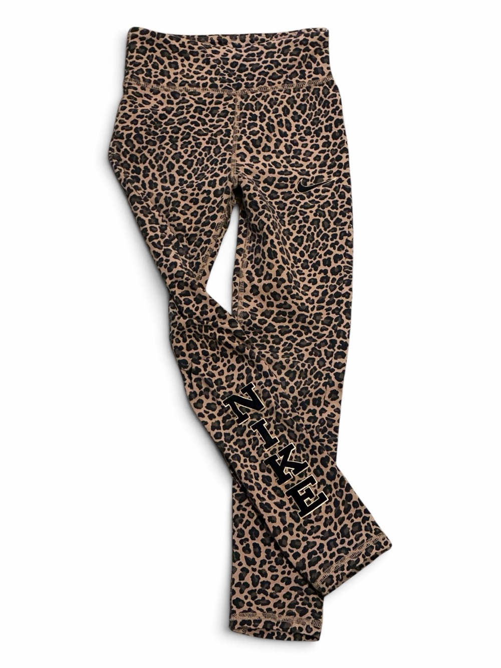 Nike Girls Sportswear Favorites Leggings M Medium Leopard Animal Print DQ3623